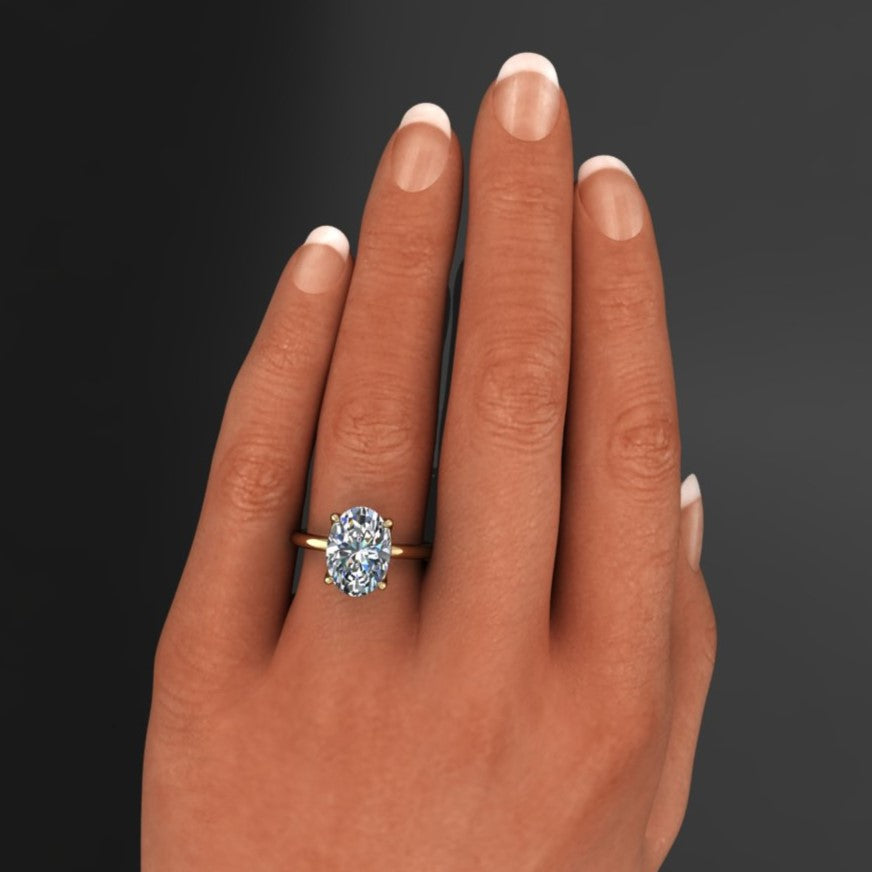 Royal Diamond Engagement Ring -14K White Gold, Pave, 3.50 Carat, – Best  Brilliance